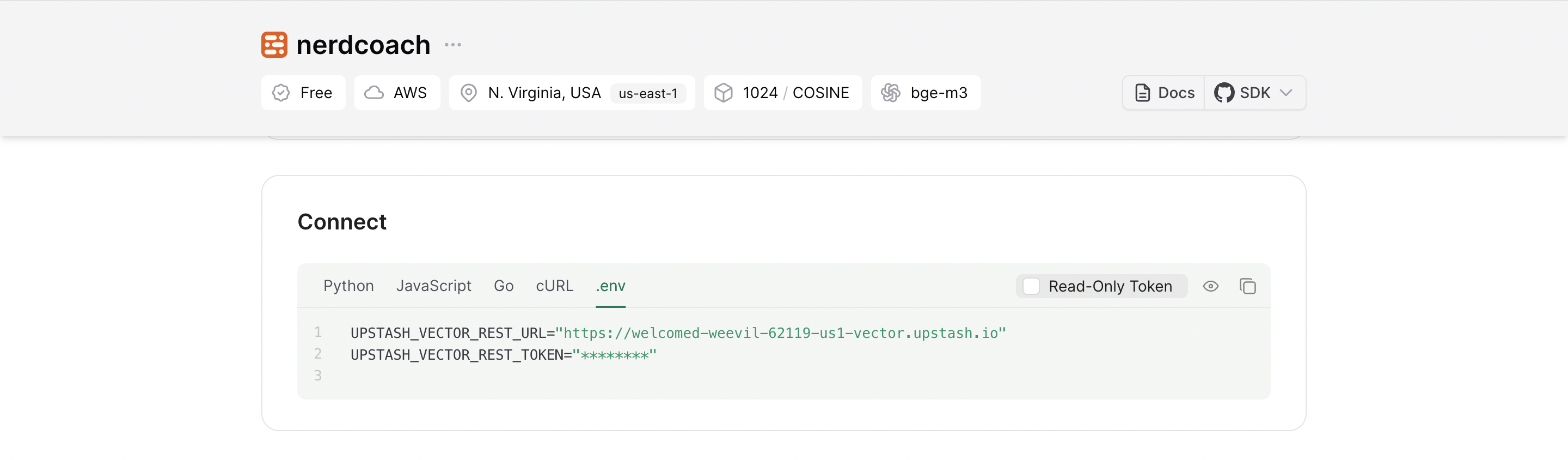 Vector Index Environment Variables